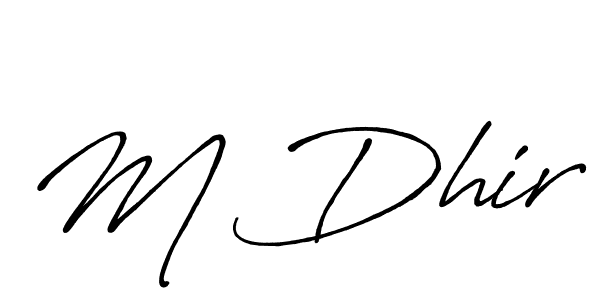 Make a beautiful signature design for name M Dhir. Use this online signature maker to create a handwritten signature for free. M Dhir signature style 7 images and pictures png