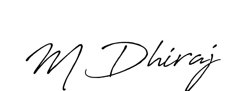 Create a beautiful signature design for name M Dhiraj. With this signature (Antro_Vectra_Bolder) fonts, you can make a handwritten signature for free. M Dhiraj signature style 7 images and pictures png