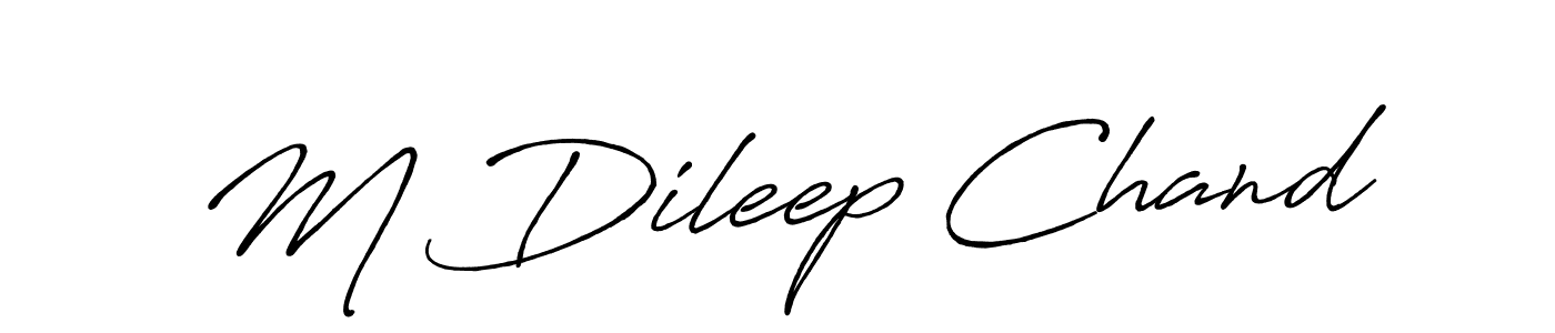 You can use this online signature creator to create a handwritten signature for the name M Dileep Chand. This is the best online autograph maker. M Dileep Chand signature style 7 images and pictures png