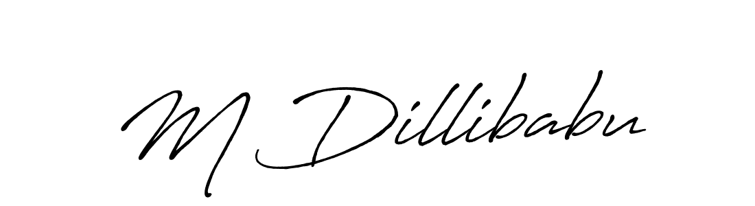 M Dillibabu stylish signature style. Best Handwritten Sign (Antro_Vectra_Bolder) for my name. Handwritten Signature Collection Ideas for my name M Dillibabu. M Dillibabu signature style 7 images and pictures png
