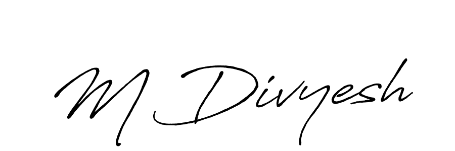 It looks lik you need a new signature style for name M Divyesh. Design unique handwritten (Antro_Vectra_Bolder) signature with our free signature maker in just a few clicks. M Divyesh signature style 7 images and pictures png