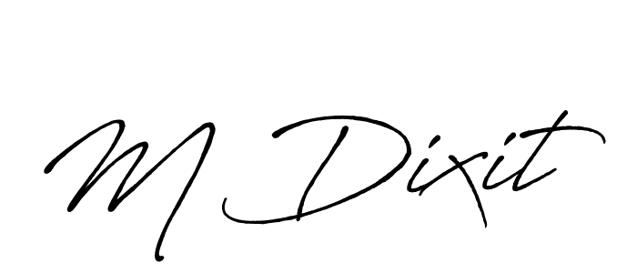 Use a signature maker to create a handwritten signature online. With this signature software, you can design (Antro_Vectra_Bolder) your own signature for name M Dixit. M Dixit signature style 7 images and pictures png