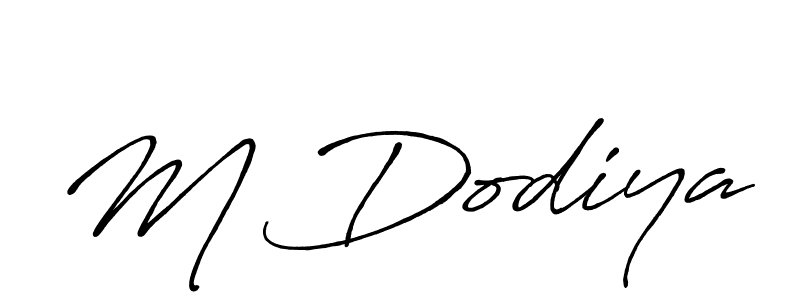 Once you've used our free online signature maker to create your best signature Antro_Vectra_Bolder style, it's time to enjoy all of the benefits that M Dodiya name signing documents. M Dodiya signature style 7 images and pictures png