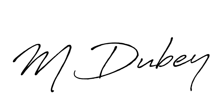 You should practise on your own different ways (Antro_Vectra_Bolder) to write your name (M Dubey) in signature. don't let someone else do it for you. M Dubey signature style 7 images and pictures png