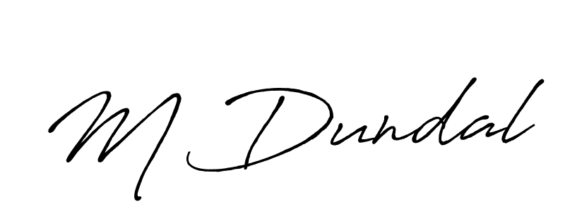 Also You can easily find your signature by using the search form. We will create M Dundal name handwritten signature images for you free of cost using Antro_Vectra_Bolder sign style. M Dundal signature style 7 images and pictures png