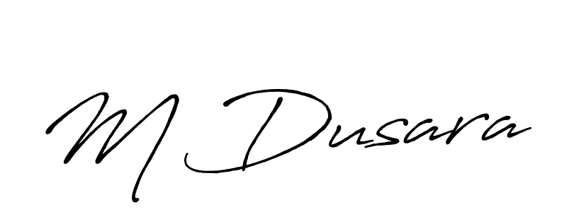 Create a beautiful signature design for name M Dusara. With this signature (Antro_Vectra_Bolder) fonts, you can make a handwritten signature for free. M Dusara signature style 7 images and pictures png