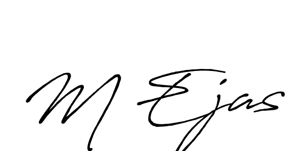 Use a signature maker to create a handwritten signature online. With this signature software, you can design (Antro_Vectra_Bolder) your own signature for name M Ejas. M Ejas signature style 7 images and pictures png