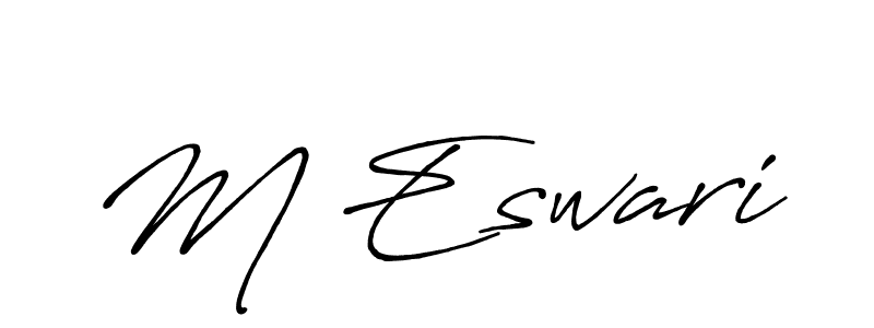 How to make M Eswari signature? Antro_Vectra_Bolder is a professional autograph style. Create handwritten signature for M Eswari name. M Eswari signature style 7 images and pictures png