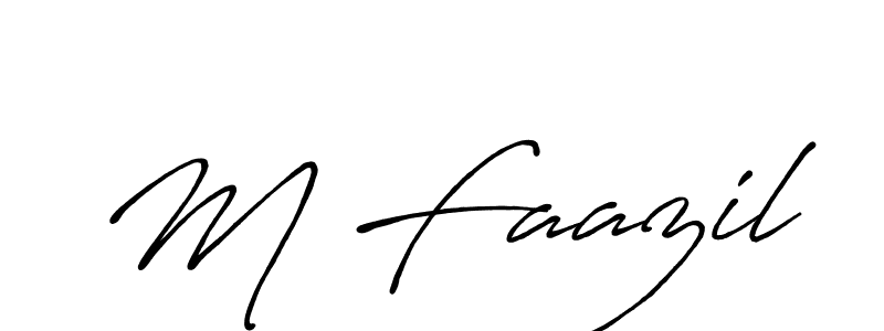Similarly Antro_Vectra_Bolder is the best handwritten signature design. Signature creator online .You can use it as an online autograph creator for name M Faazil. M Faazil signature style 7 images and pictures png