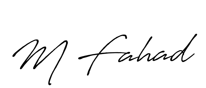 Make a beautiful signature design for name M Fahad. Use this online signature maker to create a handwritten signature for free. M Fahad signature style 7 images and pictures png