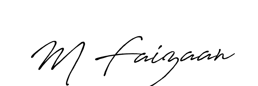 Design your own signature with our free online signature maker. With this signature software, you can create a handwritten (Antro_Vectra_Bolder) signature for name M Faizaan. M Faizaan signature style 7 images and pictures png