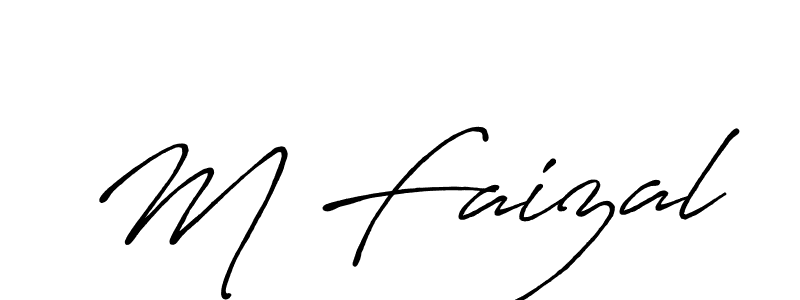 Also You can easily find your signature by using the search form. We will create M Faizal name handwritten signature images for you free of cost using Antro_Vectra_Bolder sign style. M Faizal signature style 7 images and pictures png