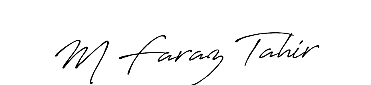 How to make M Faraz Tahir name signature. Use Antro_Vectra_Bolder style for creating short signs online. This is the latest handwritten sign. M Faraz Tahir signature style 7 images and pictures png