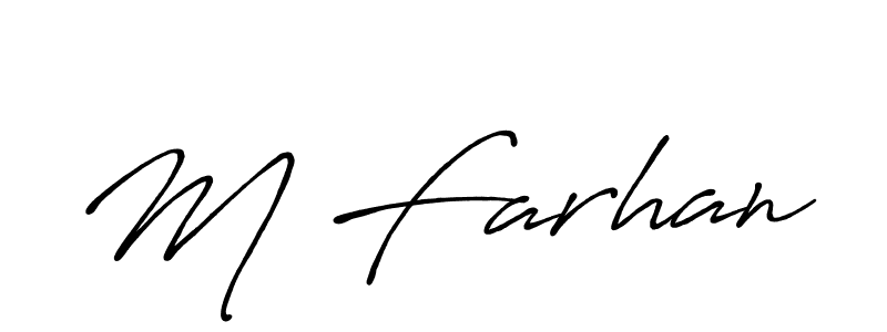 M Farhan stylish signature style. Best Handwritten Sign (Antro_Vectra_Bolder) for my name. Handwritten Signature Collection Ideas for my name M Farhan. M Farhan signature style 7 images and pictures png