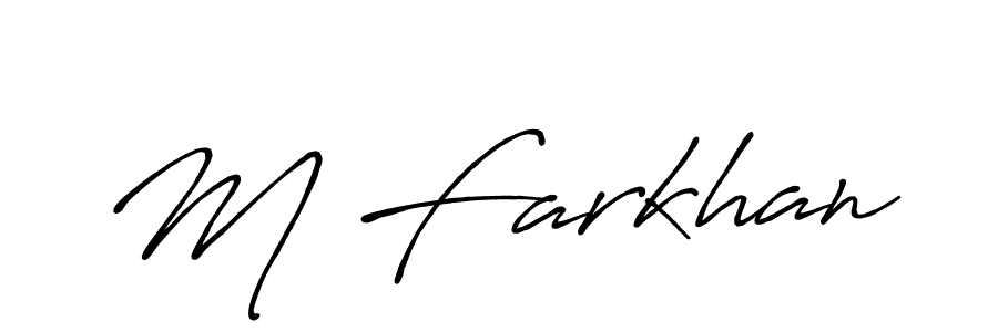 Make a beautiful signature design for name M Farkhan. With this signature (Antro_Vectra_Bolder) style, you can create a handwritten signature for free. M Farkhan signature style 7 images and pictures png