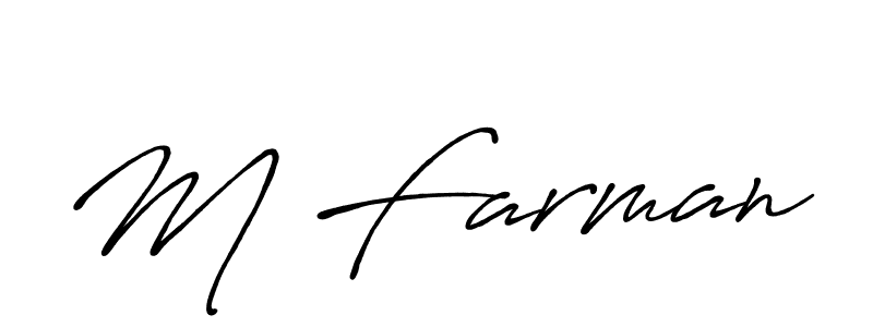 Also You can easily find your signature by using the search form. We will create M Farman name handwritten signature images for you free of cost using Antro_Vectra_Bolder sign style. M Farman signature style 7 images and pictures png