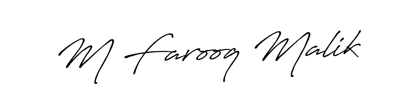 The best way (Antro_Vectra_Bolder) to make a short signature is to pick only two or three words in your name. The name M Farooq Malik include a total of six letters. For converting this name. M Farooq Malik signature style 7 images and pictures png