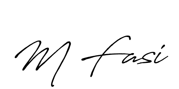 Make a beautiful signature design for name M Fasi. With this signature (Antro_Vectra_Bolder) style, you can create a handwritten signature for free. M Fasi signature style 7 images and pictures png