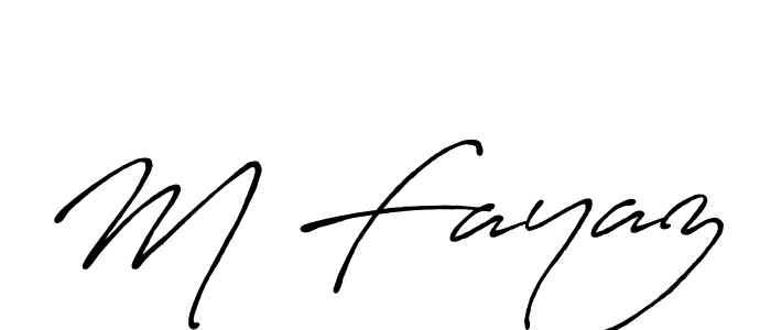 Make a beautiful signature design for name M Fayaz. With this signature (Antro_Vectra_Bolder) style, you can create a handwritten signature for free. M Fayaz signature style 7 images and pictures png