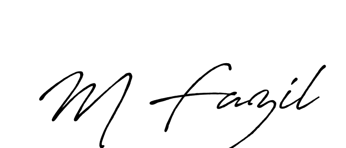 Design your own signature with our free online signature maker. With this signature software, you can create a handwritten (Antro_Vectra_Bolder) signature for name M Fazil. M Fazil signature style 7 images and pictures png