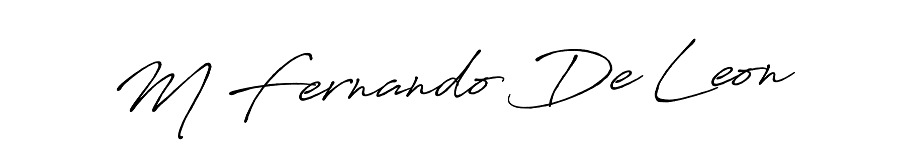 Also we have M Fernando De Leon name is the best signature style. Create professional handwritten signature collection using Antro_Vectra_Bolder autograph style. M Fernando De Leon signature style 7 images and pictures png