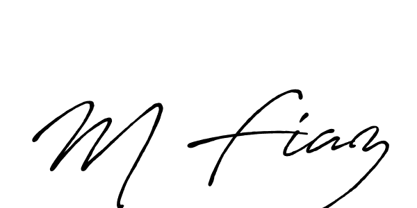 M Fiaz stylish signature style. Best Handwritten Sign (Antro_Vectra_Bolder) for my name. Handwritten Signature Collection Ideas for my name M Fiaz. M Fiaz signature style 7 images and pictures png