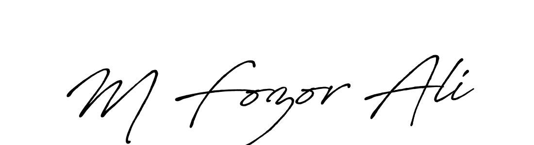 The best way (Antro_Vectra_Bolder) to make a short signature is to pick only two or three words in your name. The name M Fozor Ali include a total of six letters. For converting this name. M Fozor Ali signature style 7 images and pictures png