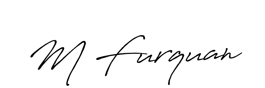 Design your own signature with our free online signature maker. With this signature software, you can create a handwritten (Antro_Vectra_Bolder) signature for name M Furquan. M Furquan signature style 7 images and pictures png