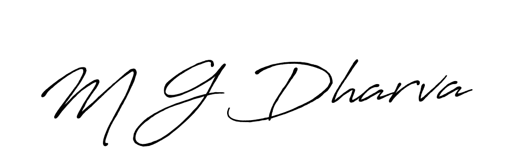 Antro_Vectra_Bolder is a professional signature style that is perfect for those who want to add a touch of class to their signature. It is also a great choice for those who want to make their signature more unique. Get M G Dharva name to fancy signature for free. M G Dharva signature style 7 images and pictures png