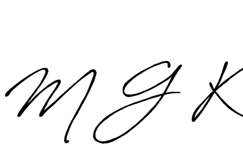 Create a beautiful signature design for name M G K. With this signature (Antro_Vectra_Bolder) fonts, you can make a handwritten signature for free. M G K signature style 7 images and pictures png
