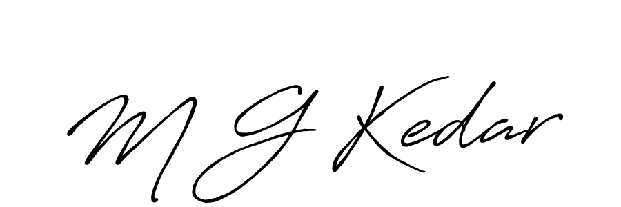 How to make M G Kedar signature? Antro_Vectra_Bolder is a professional autograph style. Create handwritten signature for M G Kedar name. M G Kedar signature style 7 images and pictures png