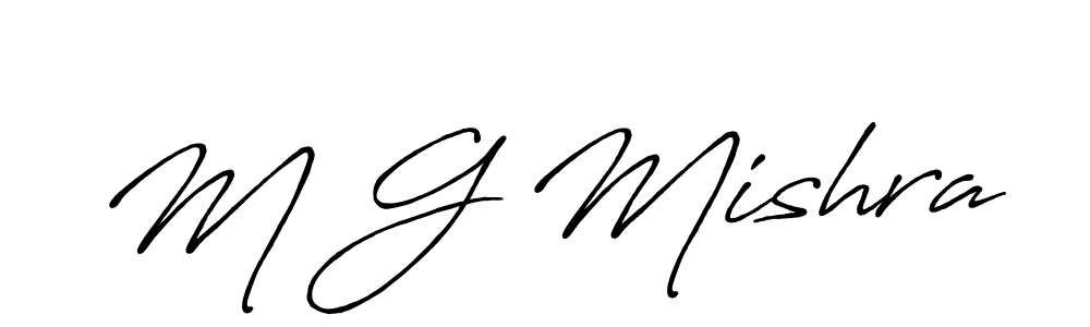M G Mishra stylish signature style. Best Handwritten Sign (Antro_Vectra_Bolder) for my name. Handwritten Signature Collection Ideas for my name M G Mishra. M G Mishra signature style 7 images and pictures png