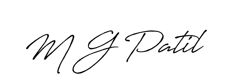 Use a signature maker to create a handwritten signature online. With this signature software, you can design (Antro_Vectra_Bolder) your own signature for name M G Patil. M G Patil signature style 7 images and pictures png