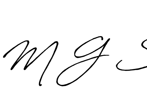 How to make M G S name signature. Use Antro_Vectra_Bolder style for creating short signs online. This is the latest handwritten sign. M G S signature style 7 images and pictures png