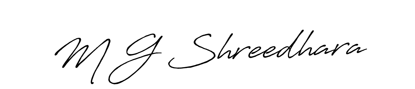 How to make M G Shreedhara signature? Antro_Vectra_Bolder is a professional autograph style. Create handwritten signature for M G Shreedhara name. M G Shreedhara signature style 7 images and pictures png