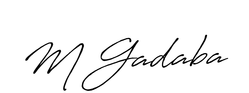 Use a signature maker to create a handwritten signature online. With this signature software, you can design (Antro_Vectra_Bolder) your own signature for name M Gadaba. M Gadaba signature style 7 images and pictures png