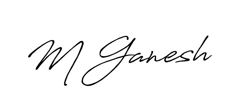 Similarly Antro_Vectra_Bolder is the best handwritten signature design. Signature creator online .You can use it as an online autograph creator for name M Ganesh. M Ganesh signature style 7 images and pictures png