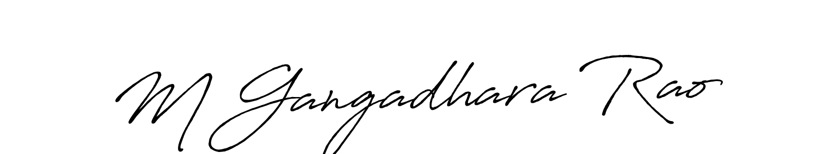 Also we have M Gangadhara Rao name is the best signature style. Create professional handwritten signature collection using Antro_Vectra_Bolder autograph style. M Gangadhara Rao signature style 7 images and pictures png