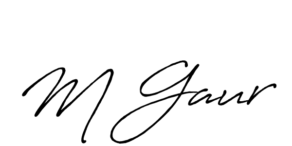 M Gaur stylish signature style. Best Handwritten Sign (Antro_Vectra_Bolder) for my name. Handwritten Signature Collection Ideas for my name M Gaur. M Gaur signature style 7 images and pictures png