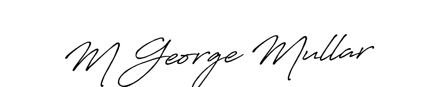 You can use this online signature creator to create a handwritten signature for the name M George Mullar. This is the best online autograph maker. M George Mullar signature style 7 images and pictures png