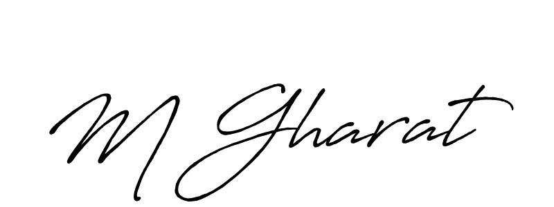 You should practise on your own different ways (Antro_Vectra_Bolder) to write your name (M Gharat) in signature. don't let someone else do it for you. M Gharat signature style 7 images and pictures png