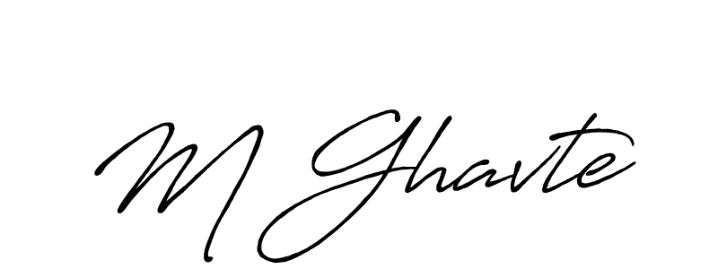 Make a beautiful signature design for name M Ghavte. With this signature (Antro_Vectra_Bolder) style, you can create a handwritten signature for free. M Ghavte signature style 7 images and pictures png