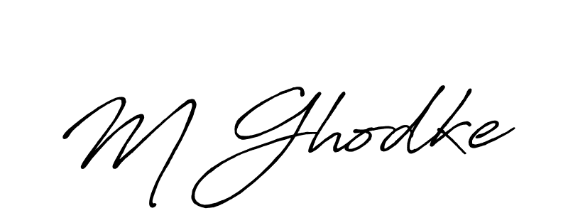 Also we have M Ghodke name is the best signature style. Create professional handwritten signature collection using Antro_Vectra_Bolder autograph style. M Ghodke signature style 7 images and pictures png