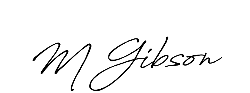 How to make M Gibson signature? Antro_Vectra_Bolder is a professional autograph style. Create handwritten signature for M Gibson name. M Gibson signature style 7 images and pictures png