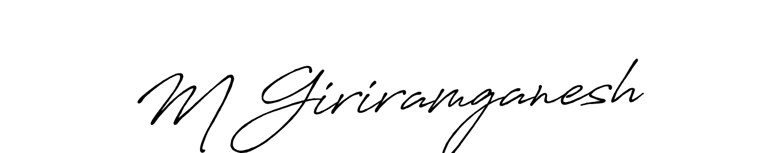 You can use this online signature creator to create a handwritten signature for the name M Giriramganesh. This is the best online autograph maker. M Giriramganesh signature style 7 images and pictures png