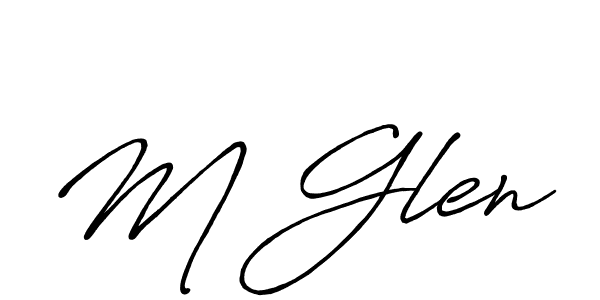 if you are searching for the best signature style for your name M Glen. so please give up your signature search. here we have designed multiple signature styles  using Antro_Vectra_Bolder. M Glen signature style 7 images and pictures png
