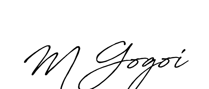 The best way (Antro_Vectra_Bolder) to make a short signature is to pick only two or three words in your name. The name M Gogoi include a total of six letters. For converting this name. M Gogoi signature style 7 images and pictures png