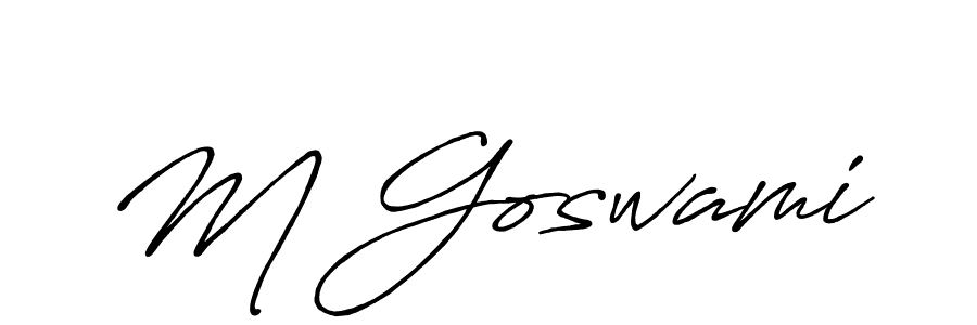 Make a beautiful signature design for name M Goswami. Use this online signature maker to create a handwritten signature for free. M Goswami signature style 7 images and pictures png