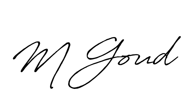 Similarly Antro_Vectra_Bolder is the best handwritten signature design. Signature creator online .You can use it as an online autograph creator for name M Goud. M Goud signature style 7 images and pictures png