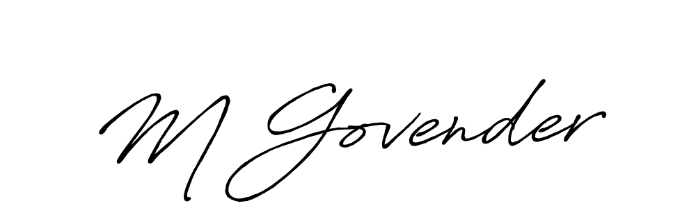 This is the best signature style for the M Govender name. Also you like these signature font (Antro_Vectra_Bolder). Mix name signature. M Govender signature style 7 images and pictures png